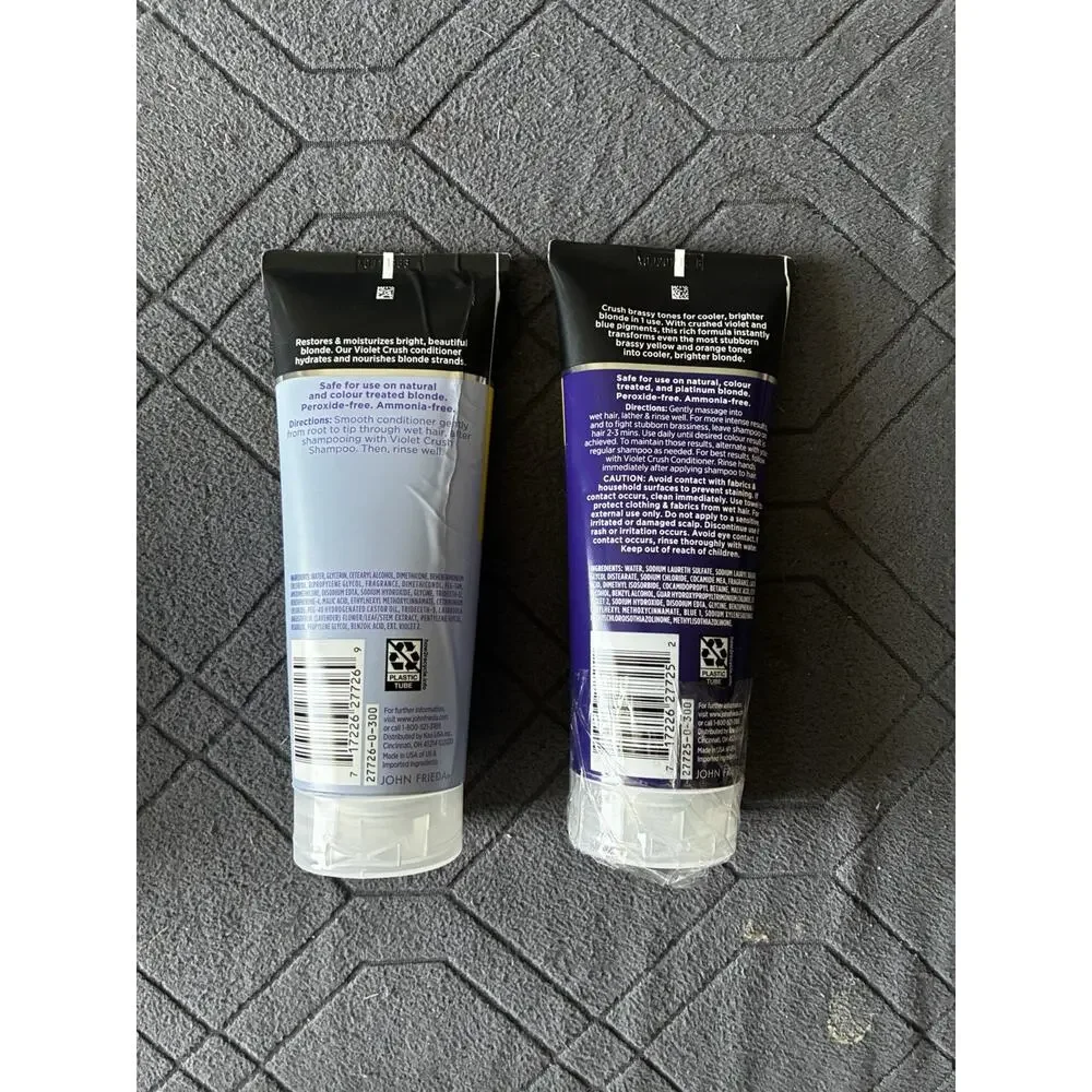 JOHN FRIEDA • Violet Crush for Blondes PURPLE SHAMPOO & CONDITIONER 6 fl oz Each